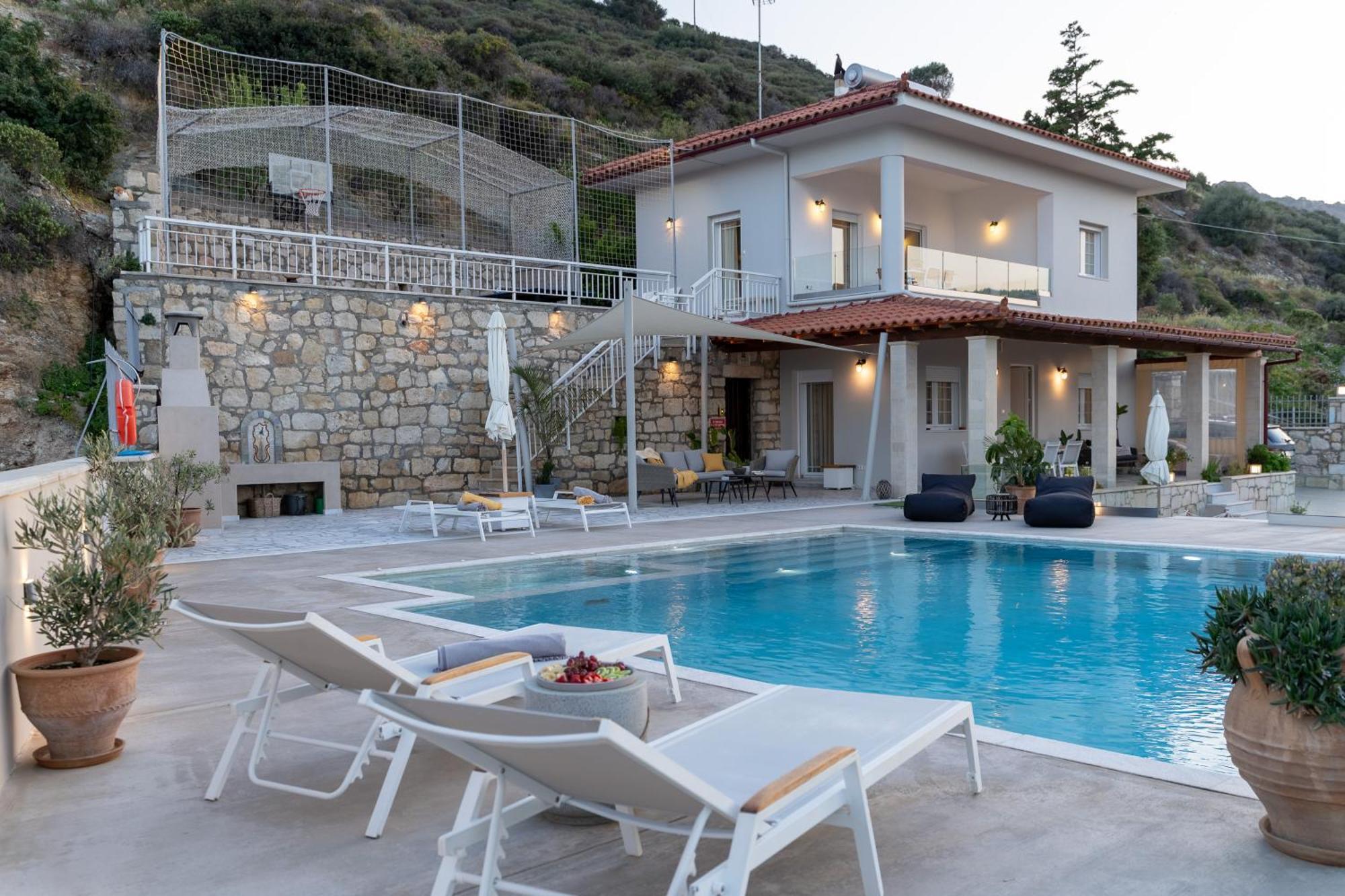 Amazing View Villa Aliki With Infinity Pool & Spa Λυγαριά Εξωτερικό φωτογραφία