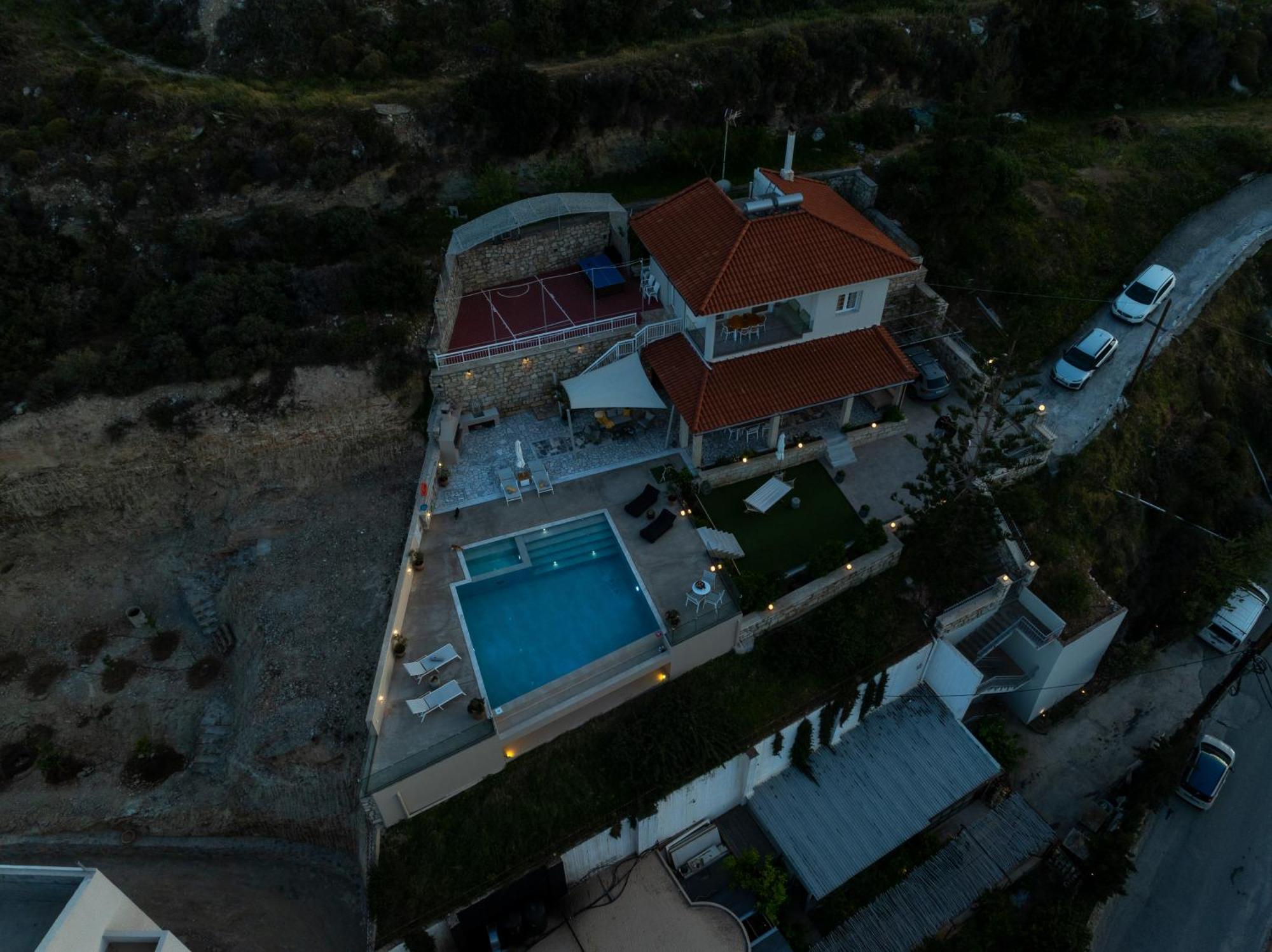 Amazing View Villa Aliki With Infinity Pool & Spa Λυγαριά Εξωτερικό φωτογραφία